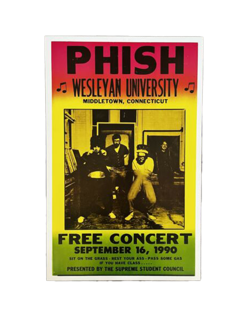 Phish - Wesleyan University 1990 Concert Print