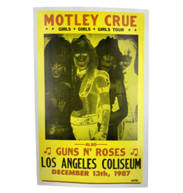 Motley Crue & Guns N' Roses - 1987 Tour Concert Print