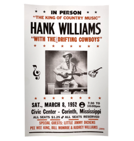 Hank Williams - Corinth Mississippi 1952 Concert Print