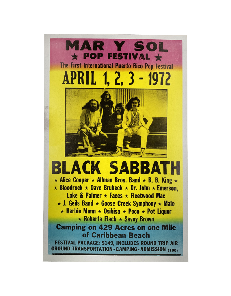Black Sabbath - Mar Y Sol Pop Festival 1972 Concert Print