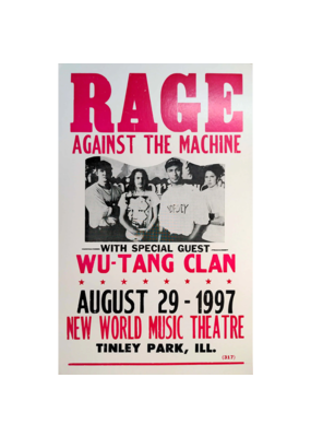 Rage Against the Machine & Wu-Tang Clan - 1997 Concert Print