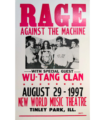 Rage Against the Machine & Wu-Tang Clan - 1997 Concert Print