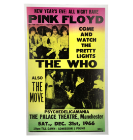 Pink Floyd & The Who - Palace Theater New Years 1966 Concert Print