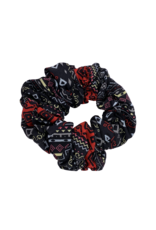 Aztec Pattern Scrunchie Black