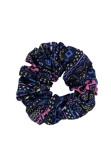 Aztec Pattern Scrunchie Midnight Blue