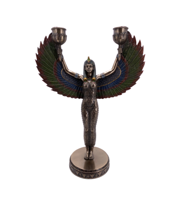 Egyptian Isis Candelabra 12.5"H