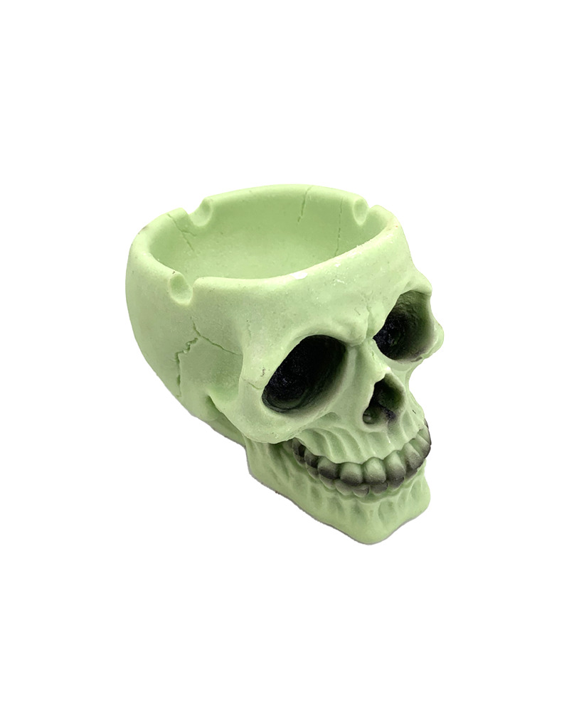 Glow in The Dark Skull Polyresin Ashtray