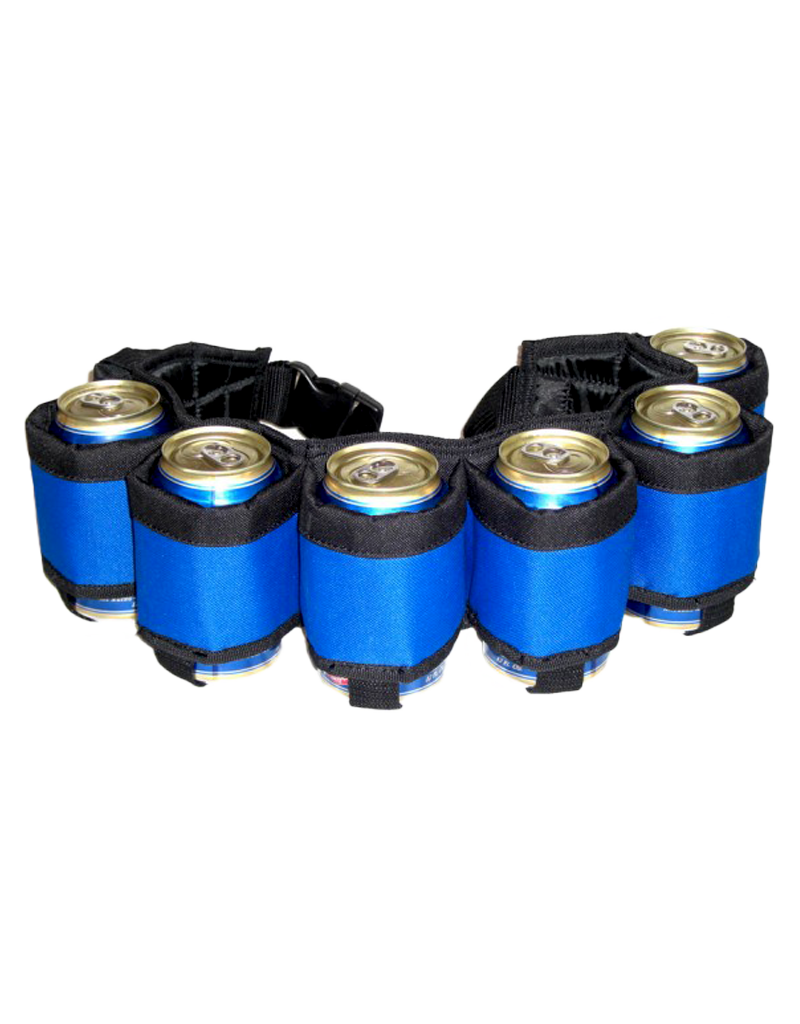 6 Can Beer Holster Belt Blue