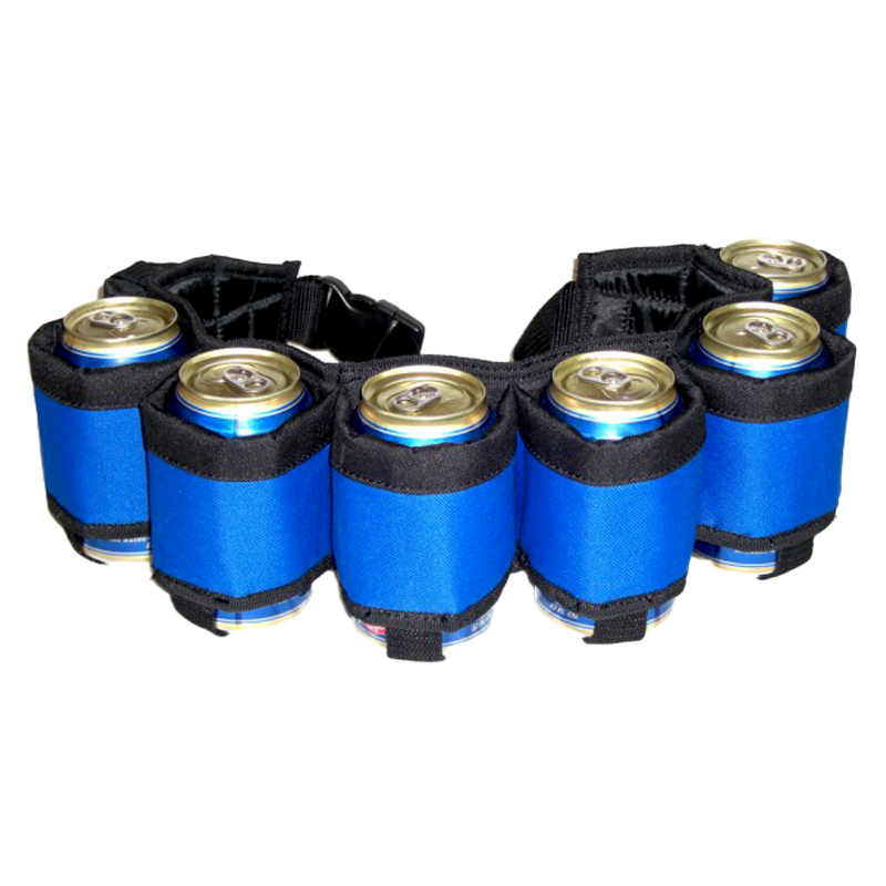 6 Can Beer Holster Belt Blue Mushroom New Orleans