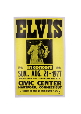 Elvis - Hartford Civic Center 1977 Concert Print