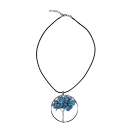 Tree of Life Turquoise Pendant Necklace