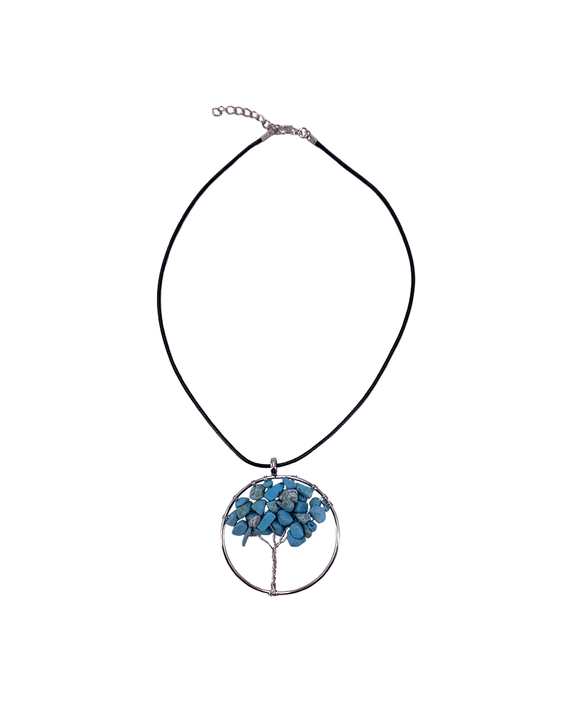 Tree of Life Turquoise Pendant Necklace