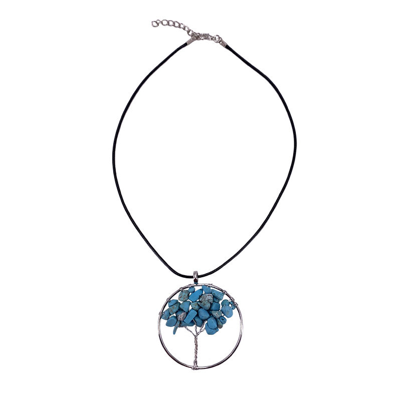 Tree of Life Turquoise Pendant Necklace Mushroom New Orleans