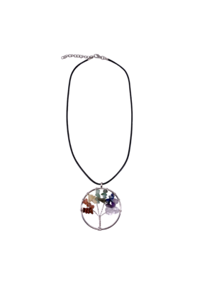 Tree of Life Chakra Stone Pendant Necklace