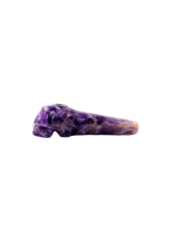 5" Skull Amethyst Hand Pipe