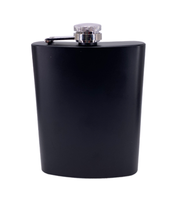 8oz Stainless Steel Flask Matte Black
