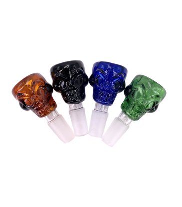 14mm Male Skull Face Water Pipe Bowl