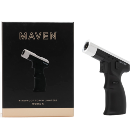 Maven Torch Lighter Model K White and Black