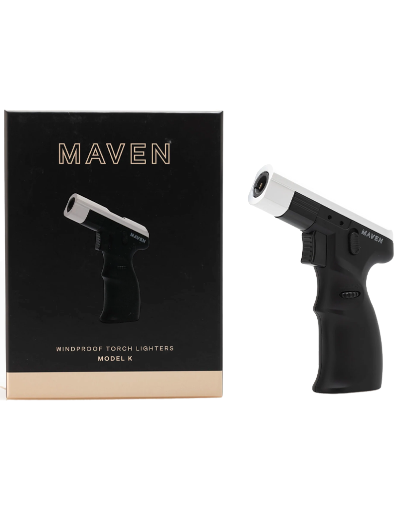 Maven Torch Lighter Model K White and Black