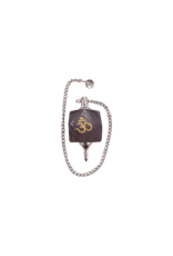 Amethyst Om Symbol Pendulum