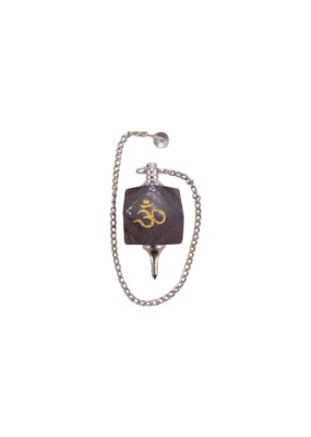 Amethyst Om Symbol Pendulum