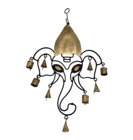 Lord Ganesh Wind Chime with Beads 20"H