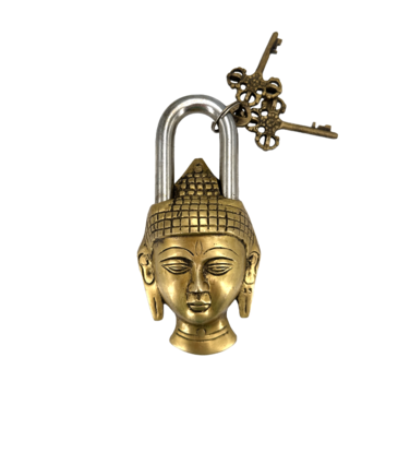 Lord Buddha Tibetan Antique Brass Lock