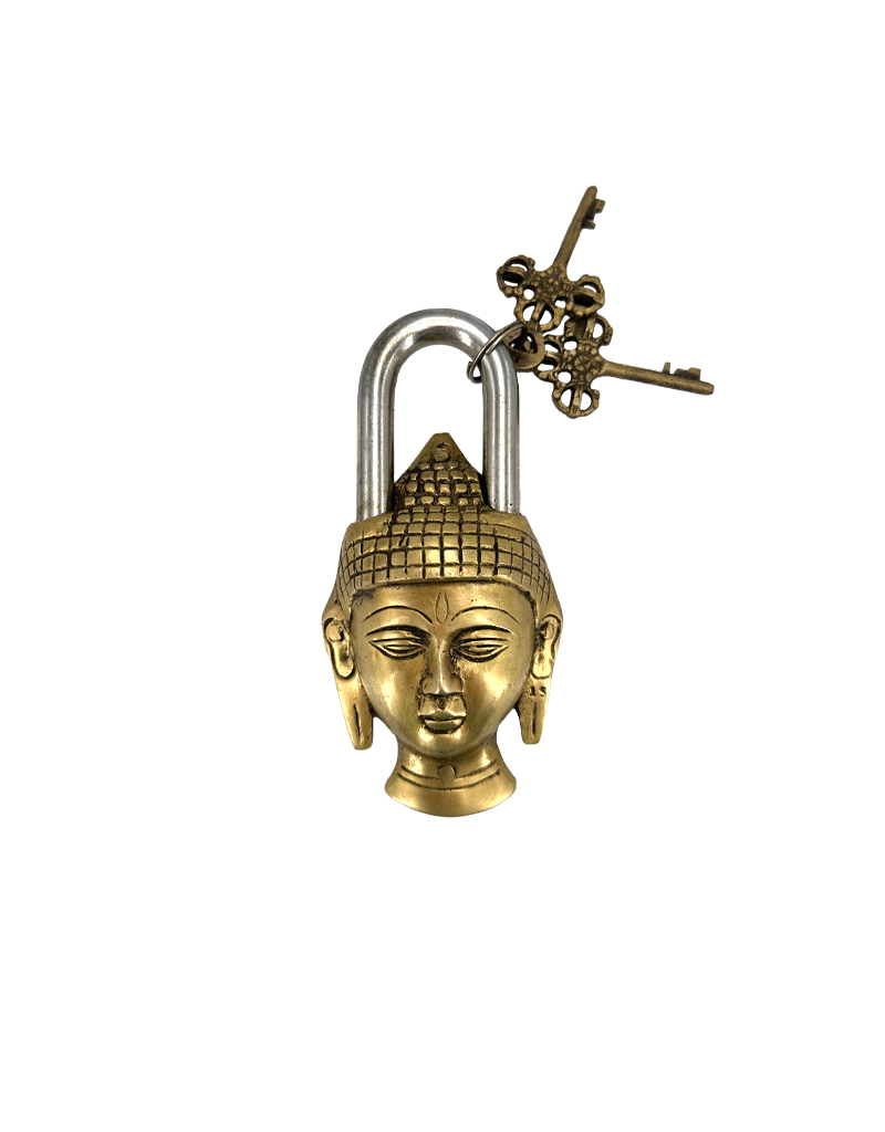 Lord Buddha Tibetan Antique Brass Lock