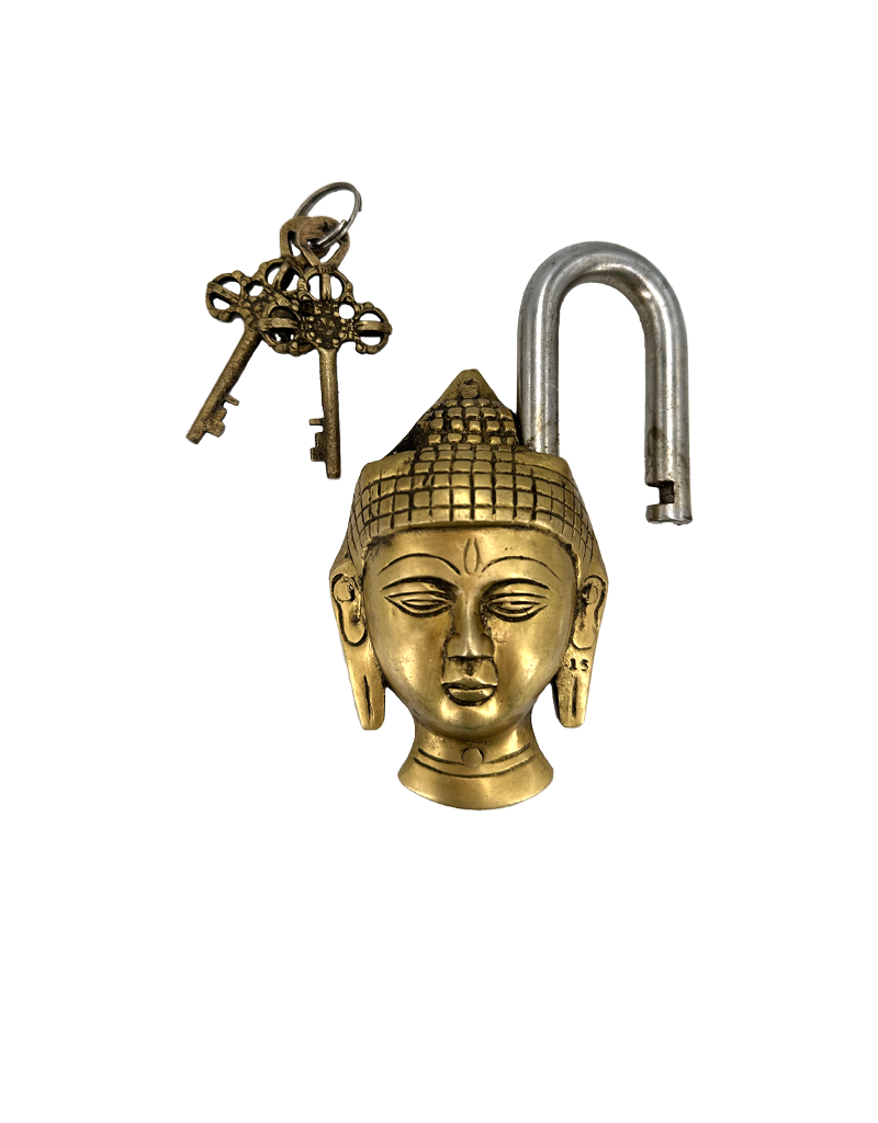 Lord Buddha Tibetan Antique Brass Lock