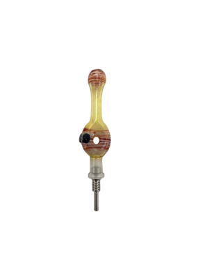 4.5" Kitchen Wrap and Rake Donut Nectar Collector Titanium Tip Red