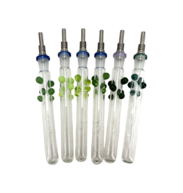 5" Glassex Deluxe Green Tone Color Dots Nectar Collector