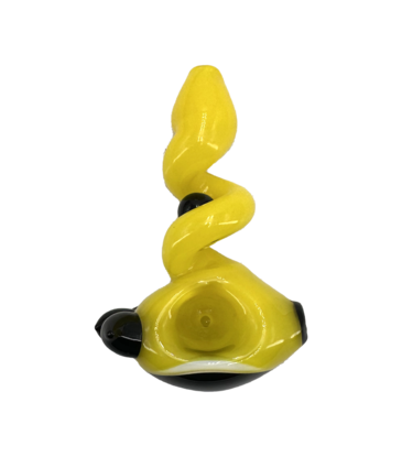 Ross Glass 4.5" Ross Full Color Marble Trap Hand Pipe Yellow