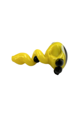 4.5" Ross Full Color Marble Trap Hand Pipe Yellow