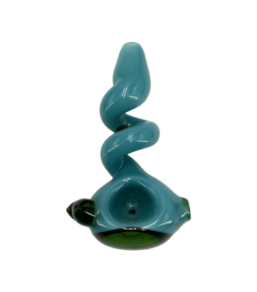 Ross Glass 4.5" Ross Full Color Marble Trap Hand Pipe Turquoise