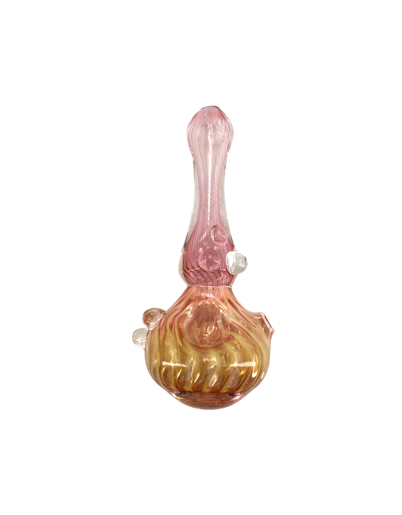 5" DeShields Scalloped Gold Fumed Hand Pipe