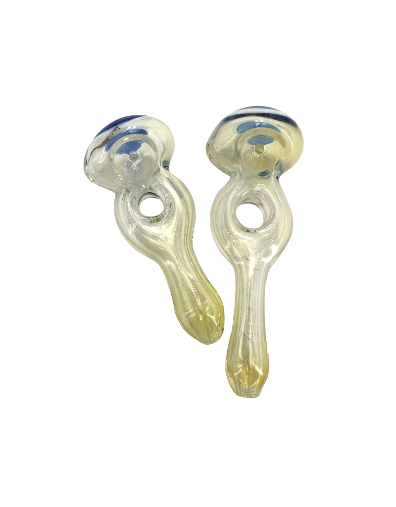 4" VEG Silver Fumed Donut and Dicro Cap Hand Pipe