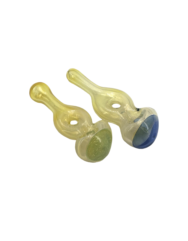 4" VEG Silver Fumed Donut and Dicro Cap Hand Pipe