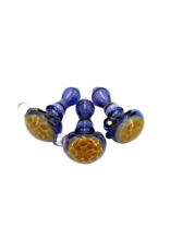 4" Rowland Midnight Honey Comb Cap Opal Bead Hand Pipe