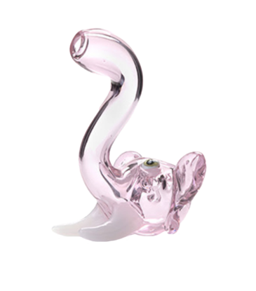 13 Glass 5" Sherlock Elephant Hand Pipe Pink