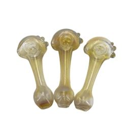 4" Drew Silver Fumed 3 Hole Hand Pipe