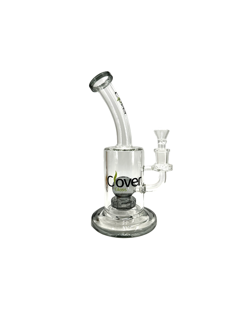 10" Clover Bent Neck Ball Circ Perc Water Pipe