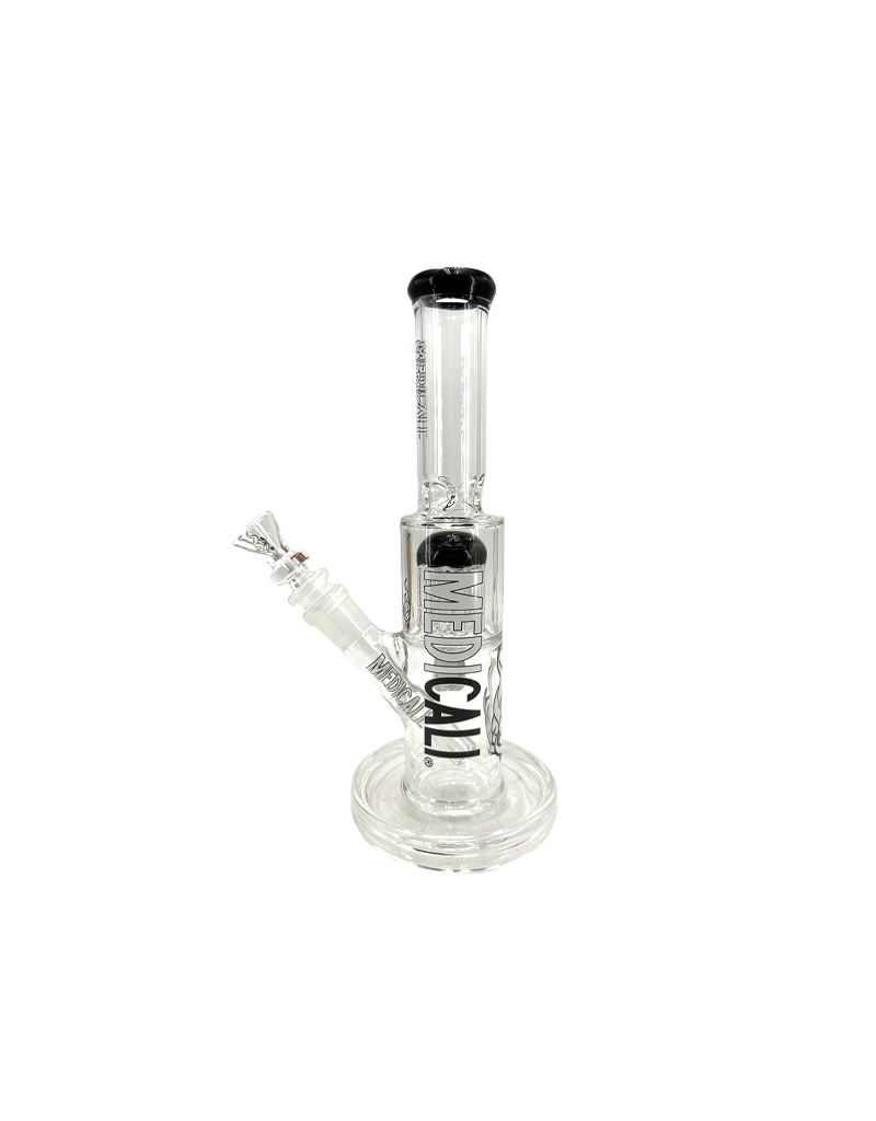 Medicali 10" 8 Tree Straight Tube Black