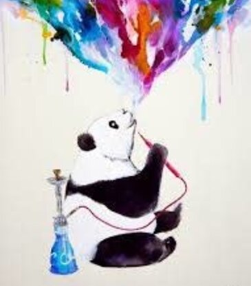 Marc Allante - Hookah Panda Bear Poster 24"x36"