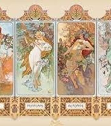 Mucha - The Four Seasons Poster 36"x24"