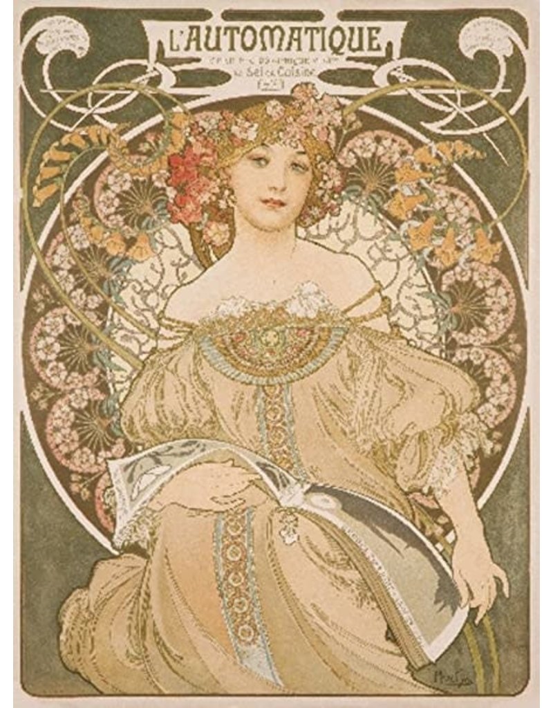 Mucha Reverie Champagne Poster - 24" x 46"