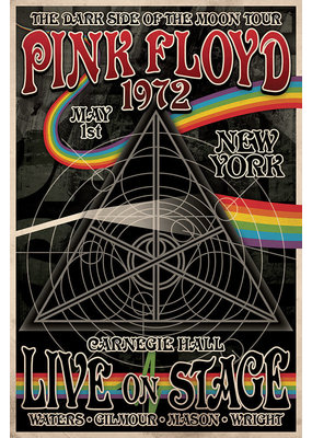 Pink Floyd - Dark Side Carnegie Hall  1972 Poster 24"x36"
