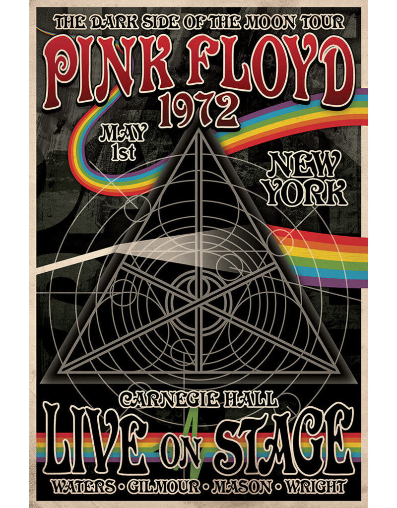 Pink Floyd - Dark Side Carnegie Hall  1972 Poster 24"x36"