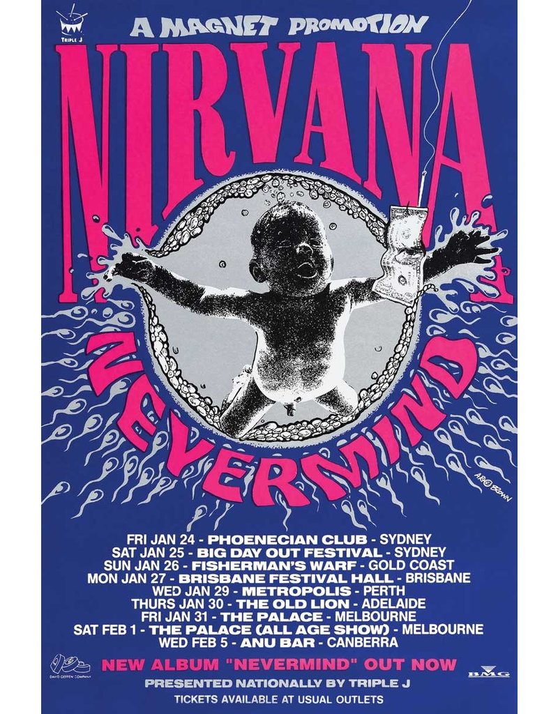 Nirvana - Aussie Tour Poster 24"x36"