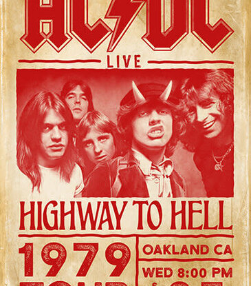 AC/DC - Tour 1979 Poster 24"x36"
