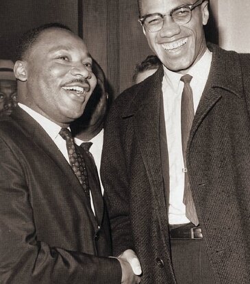 The Meeting - Malcolm X and MLK Poster 24"x36"